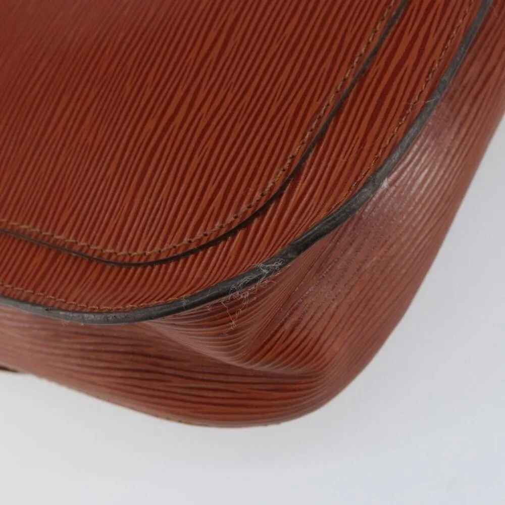 Authentic LOUIS VUITTON Epi Saint Cloud GM Shoulder Bag Brown M52193 LV - Picture 5 of 16